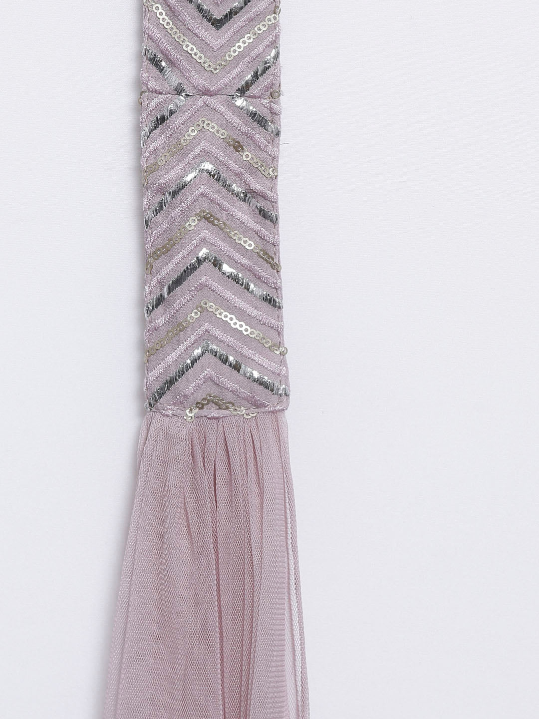 Neerus Pink georgette embroidered anarkali suit set - detail view 8