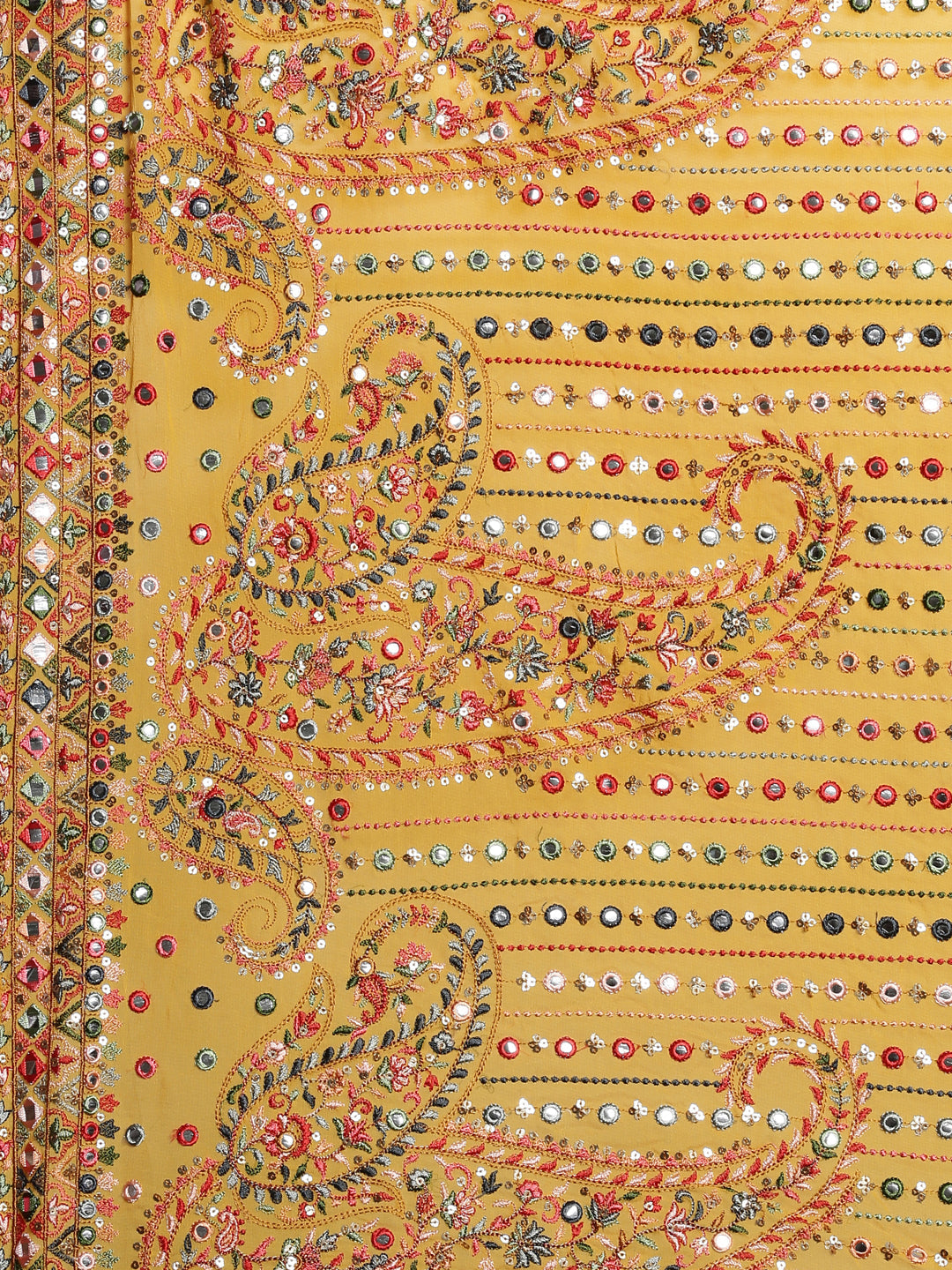 Neerus Pink silk embroidered anarkali suit set - detail view 7