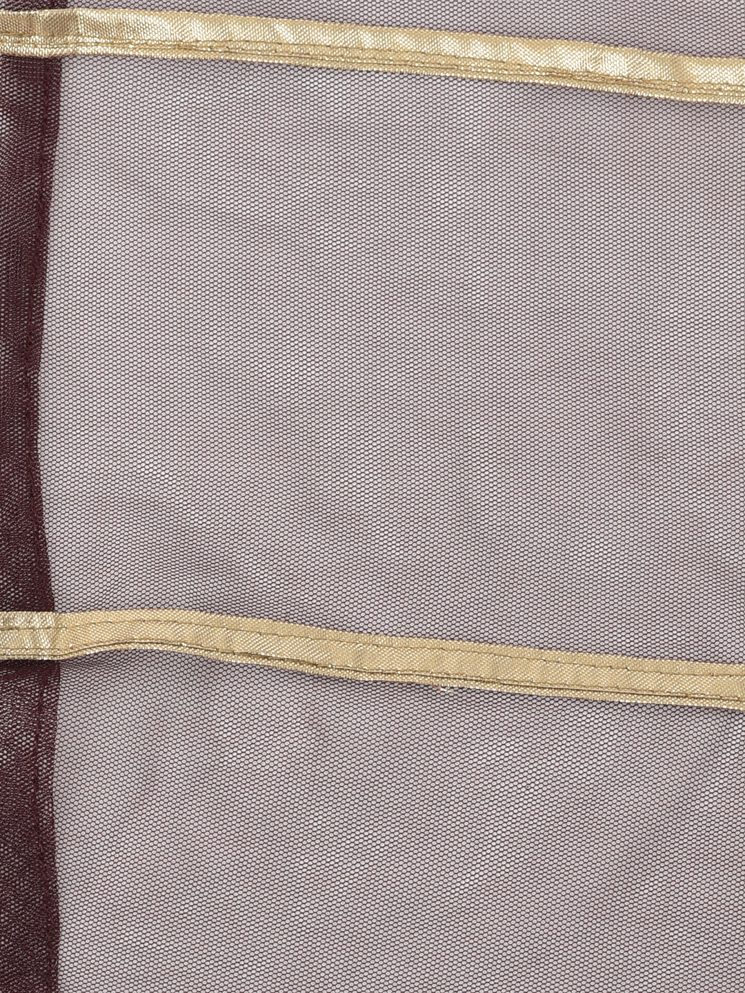 Neerus Maroon georgette peplum kurta set - detail view 5