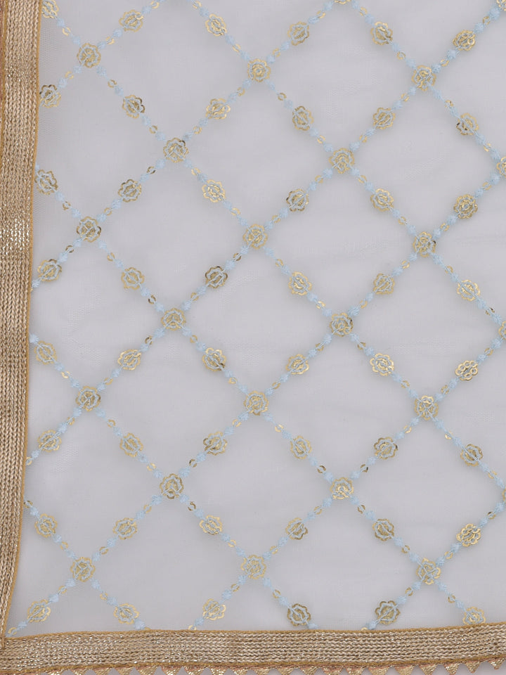 Neerus Multi embellished sharara set kurta dupatta - detail view 3