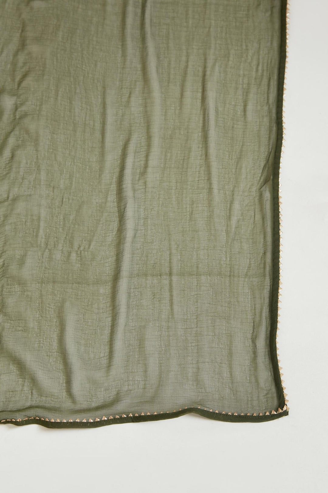 Neerus Green georgette embroidered suit set - detail view 3