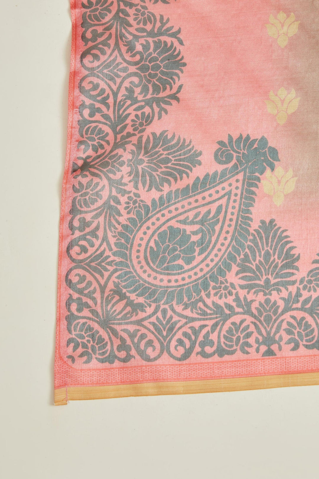Neerus Grey Chanderi embroidered kurta set - detail view 4