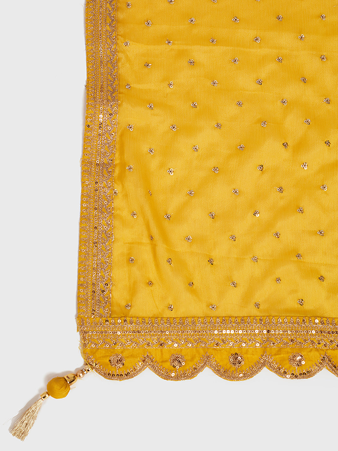 Neerus Yellow Georgette Embellished Lehenga Ghagra Set - detail view 2