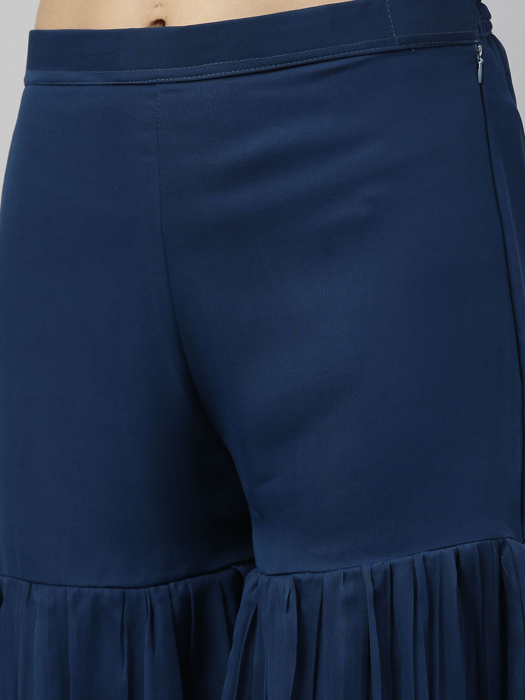 Neerus Blue Georgette Anarkali Suit Set - detail view 4