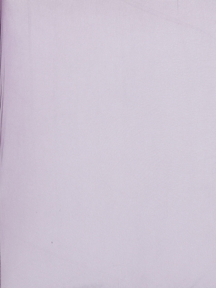 Neerus Purple georgette anarkali suit set - detail view 7