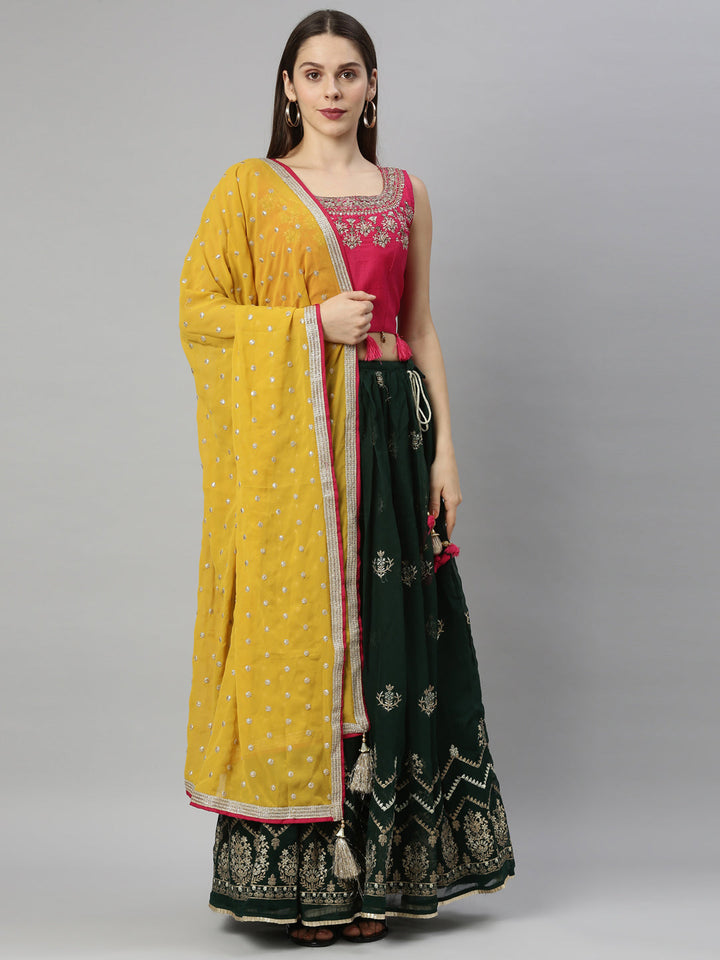 Neerus Green georgette lehenga set - detail view 9