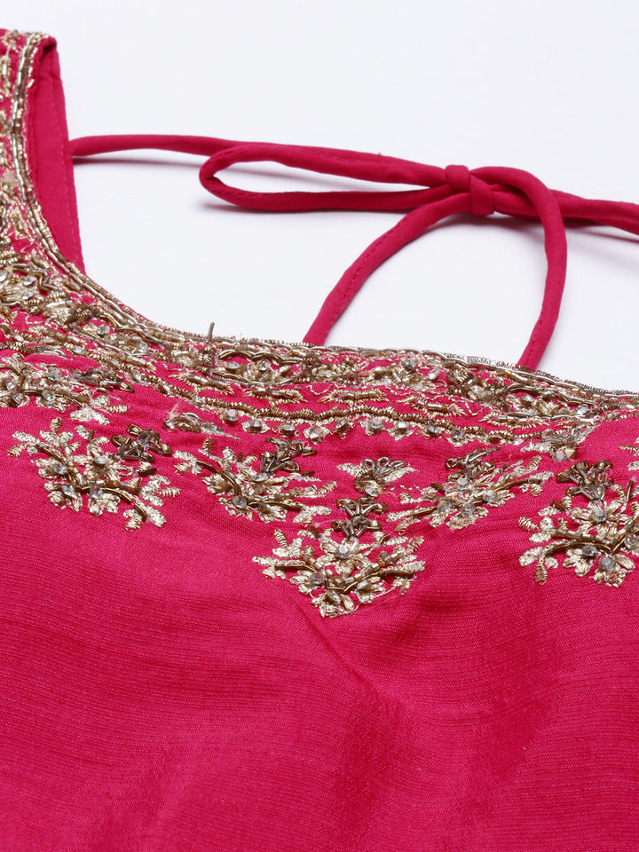 Neerus Green georgette lehenga set - detail view 3