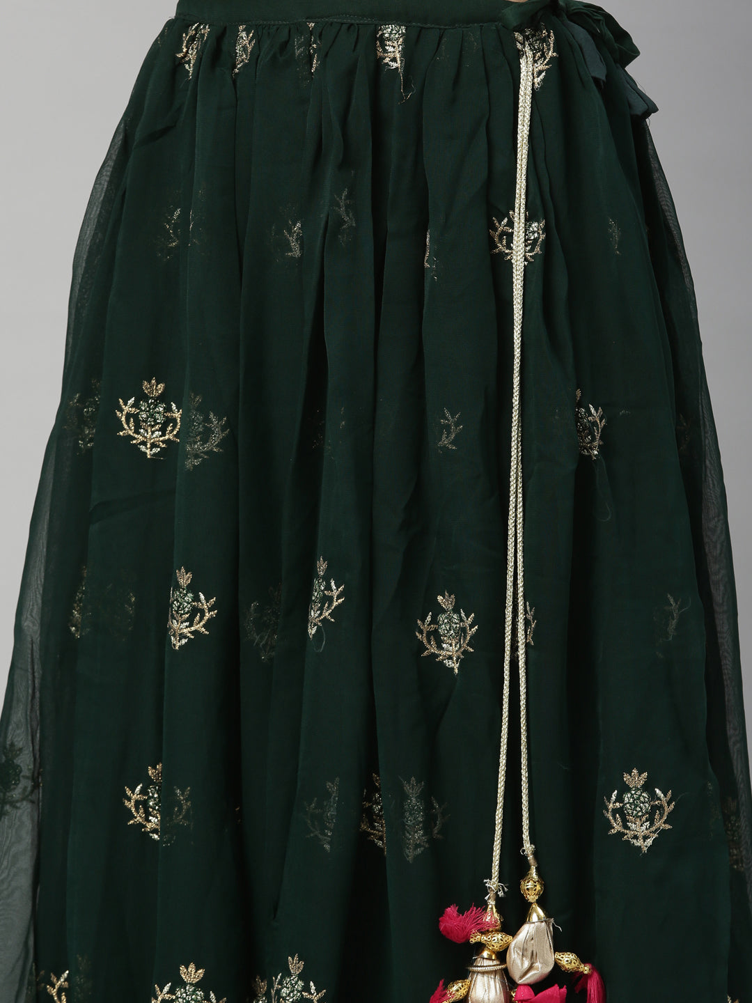 Neerus Green georgette lehenga set - detail view 7