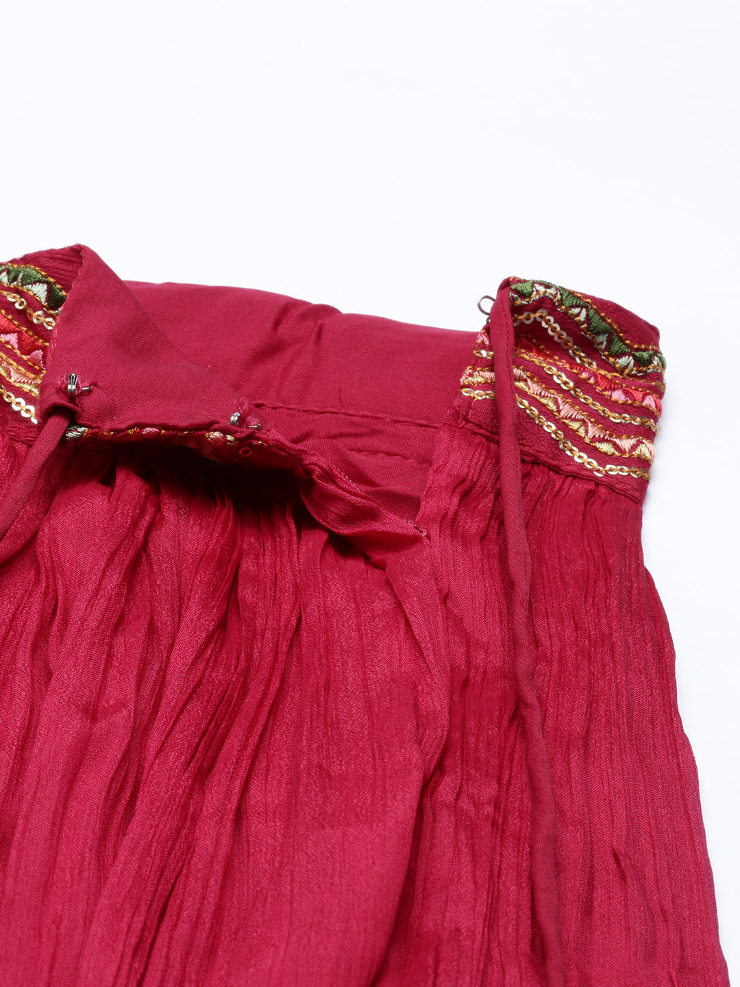 Neerus Pink silk embellished lehenga set - detail view 11