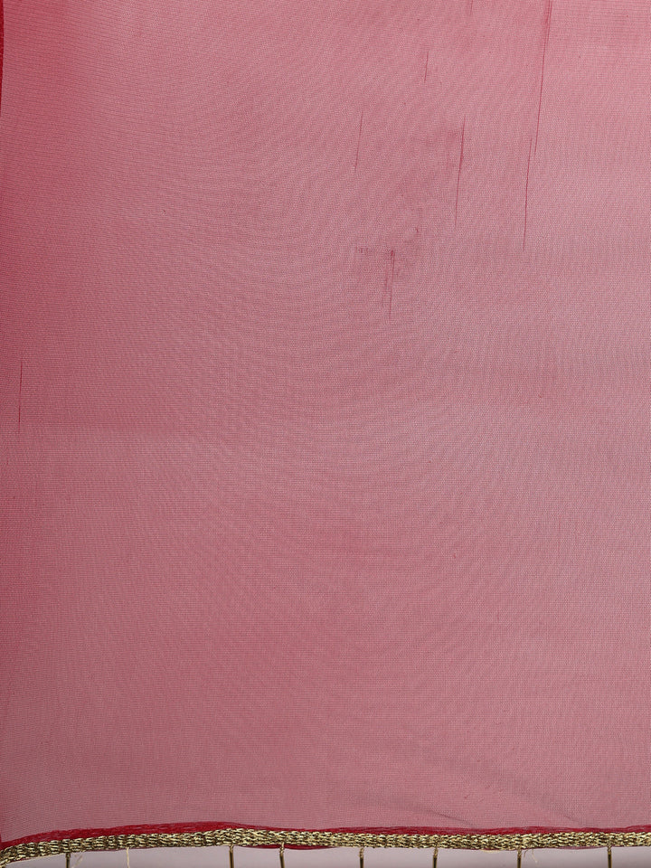 Neerus Pink georgette printed kurta set - detail view 1