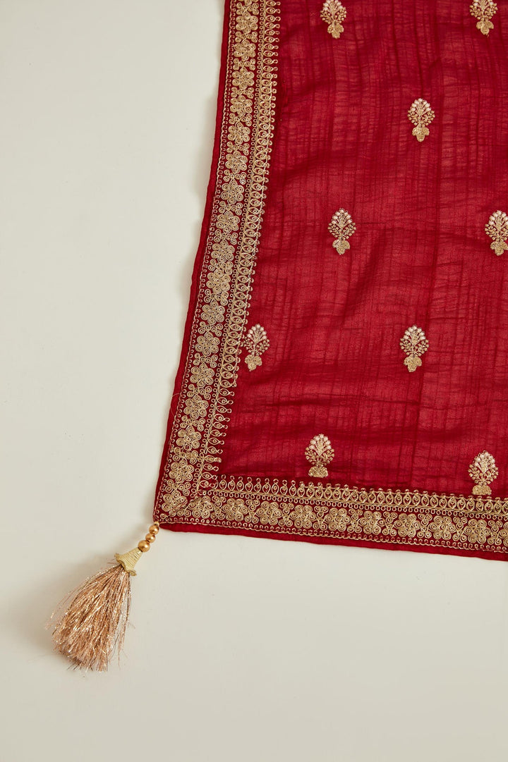 Neerus Green silk embellished Anarkali kurta set - detail view 3