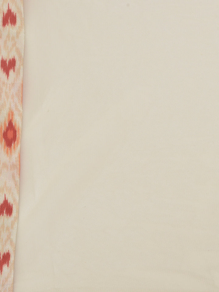 Neerus Multi silk printed kurta set with sharara and dupatta - detail view 4