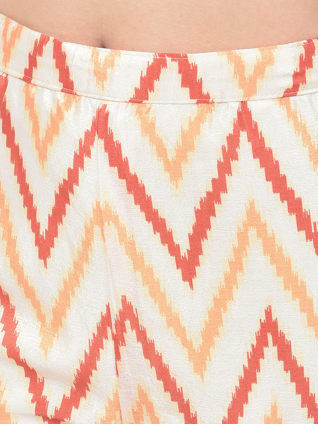 Neerus Multi silk printed kurta set with sharara and dupatta - detail view 5