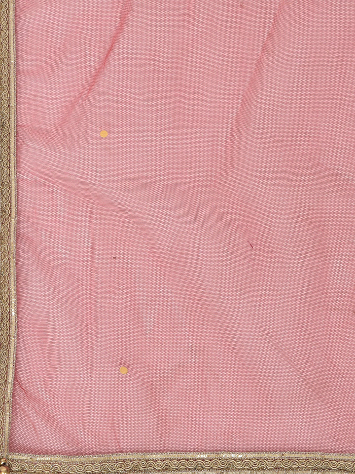 Neerus Red georgette embellished lehenga choli set - detail view 3