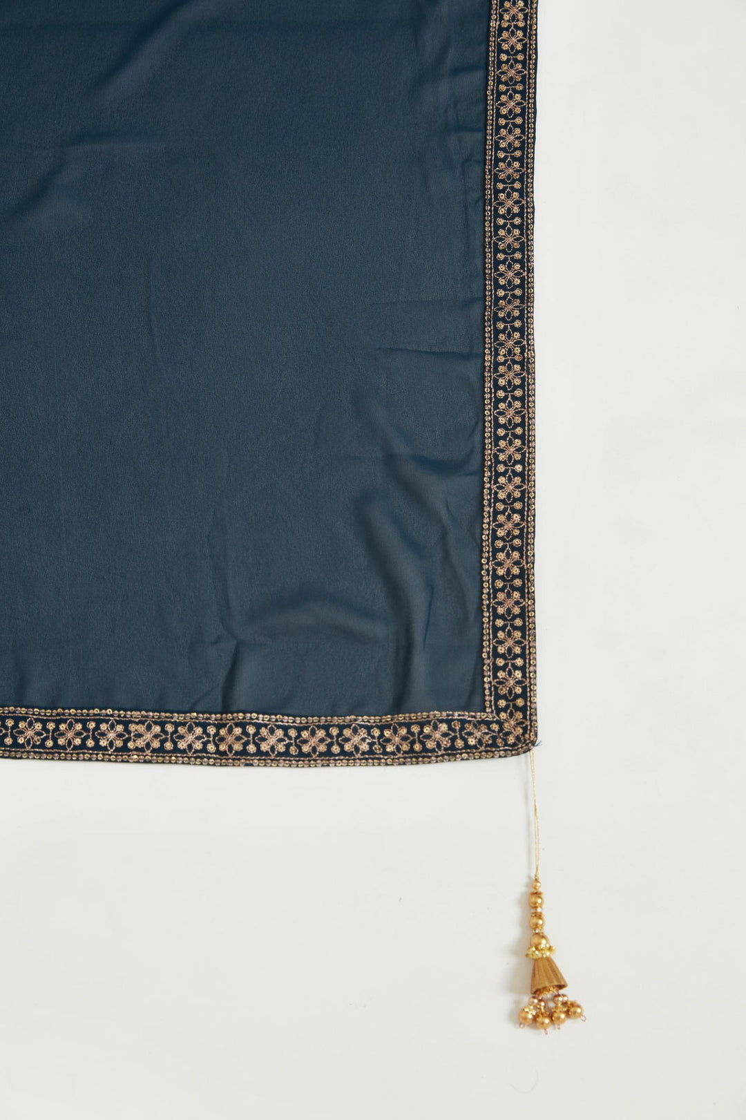 Neerus Blue Georgette Gown - detail view 3