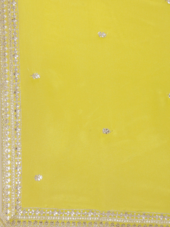 Variyali Green Crepe Printed Ghagra Set