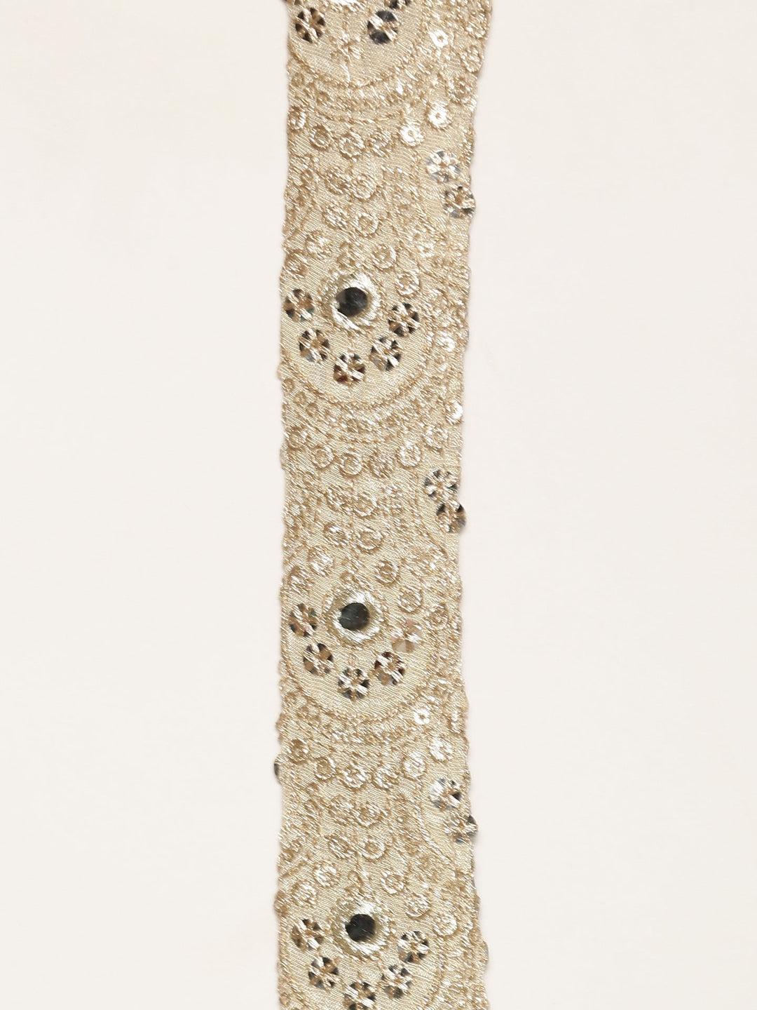 Neerus Beige tissue crop top palazzo suit set - detail view 6