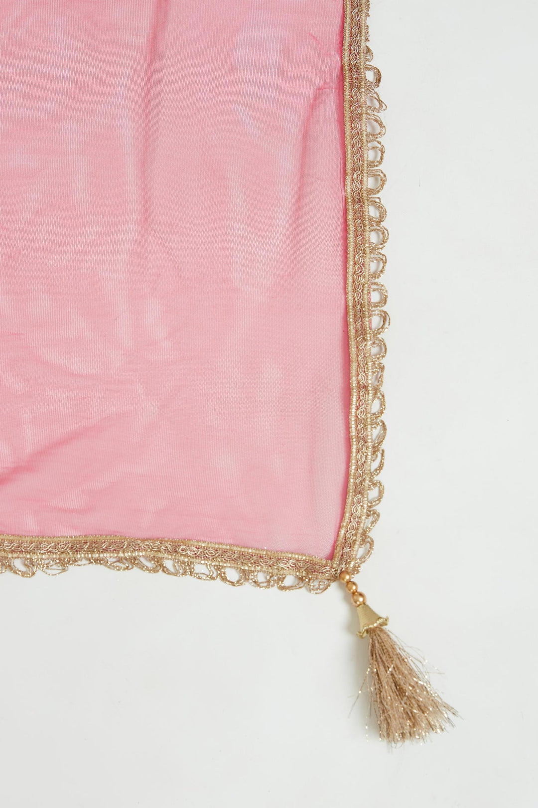 Neerus Pink georgette embroidered anarkali suit set - detail view 4