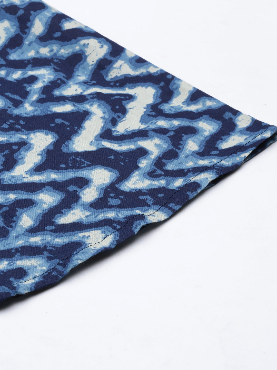 Neerus Blue cotton solid palazzo pants - detail view 4