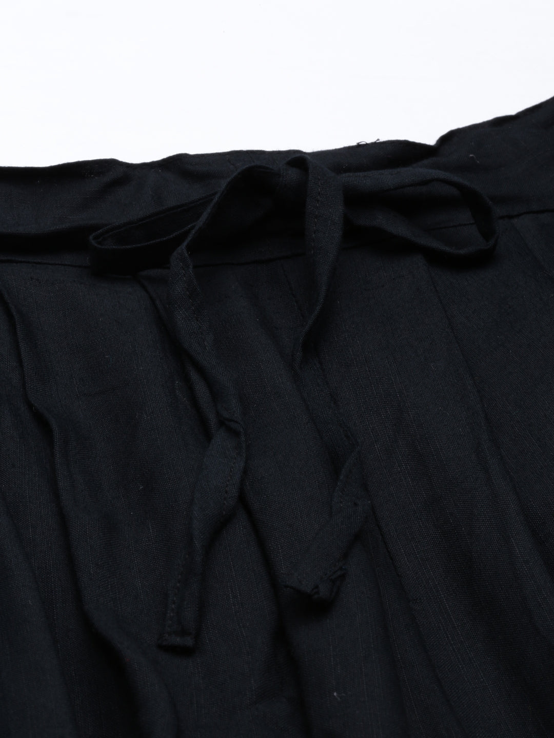 Neerus Black rayon solid dhotti bottom - detail view 3