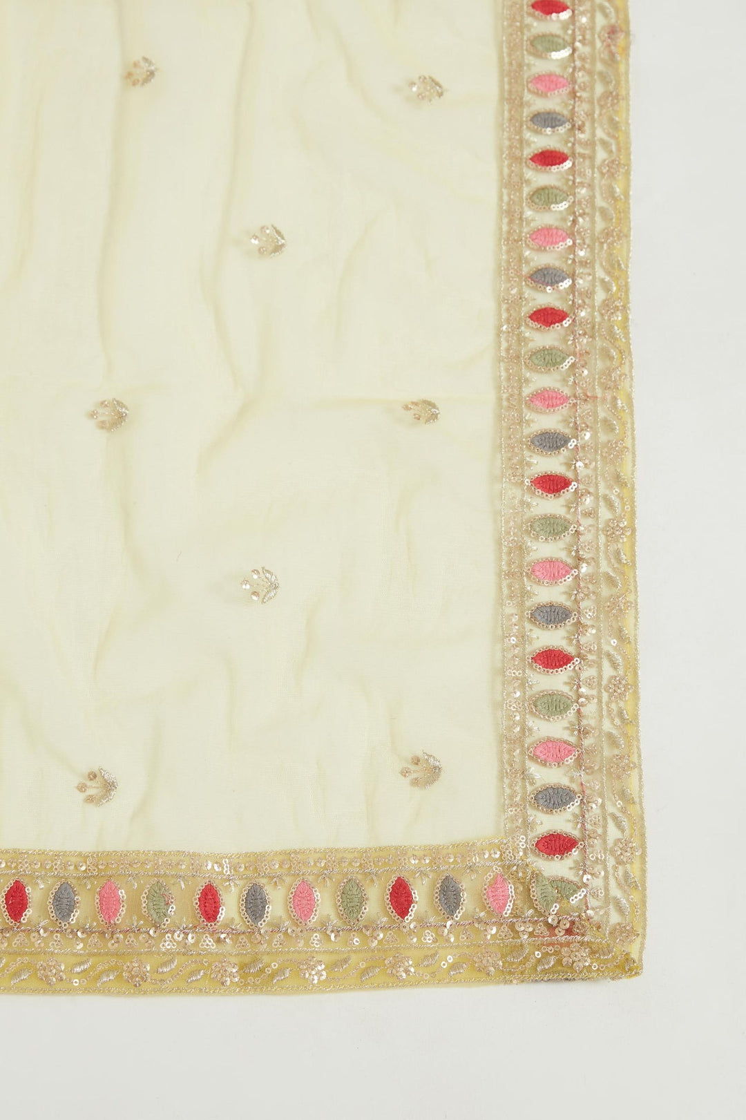Neerus Yellow Georgette Printed Kurta Set - detail view 3
