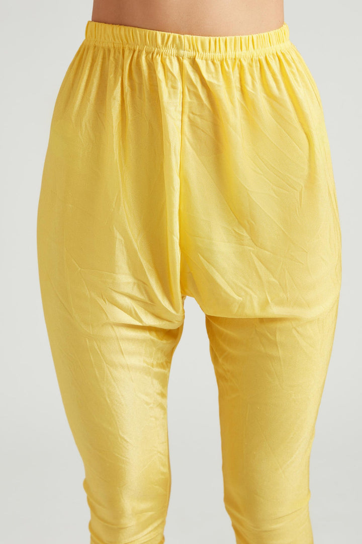 Neerus Yellow georgette printed kurta set - detail view 2