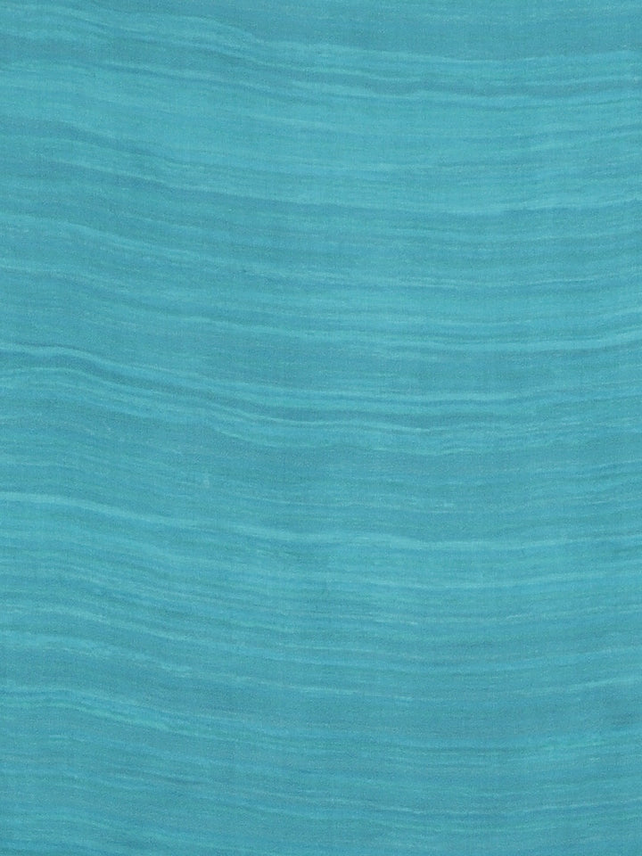 Neerus Blue Crepe Solid Saree - detail view 3