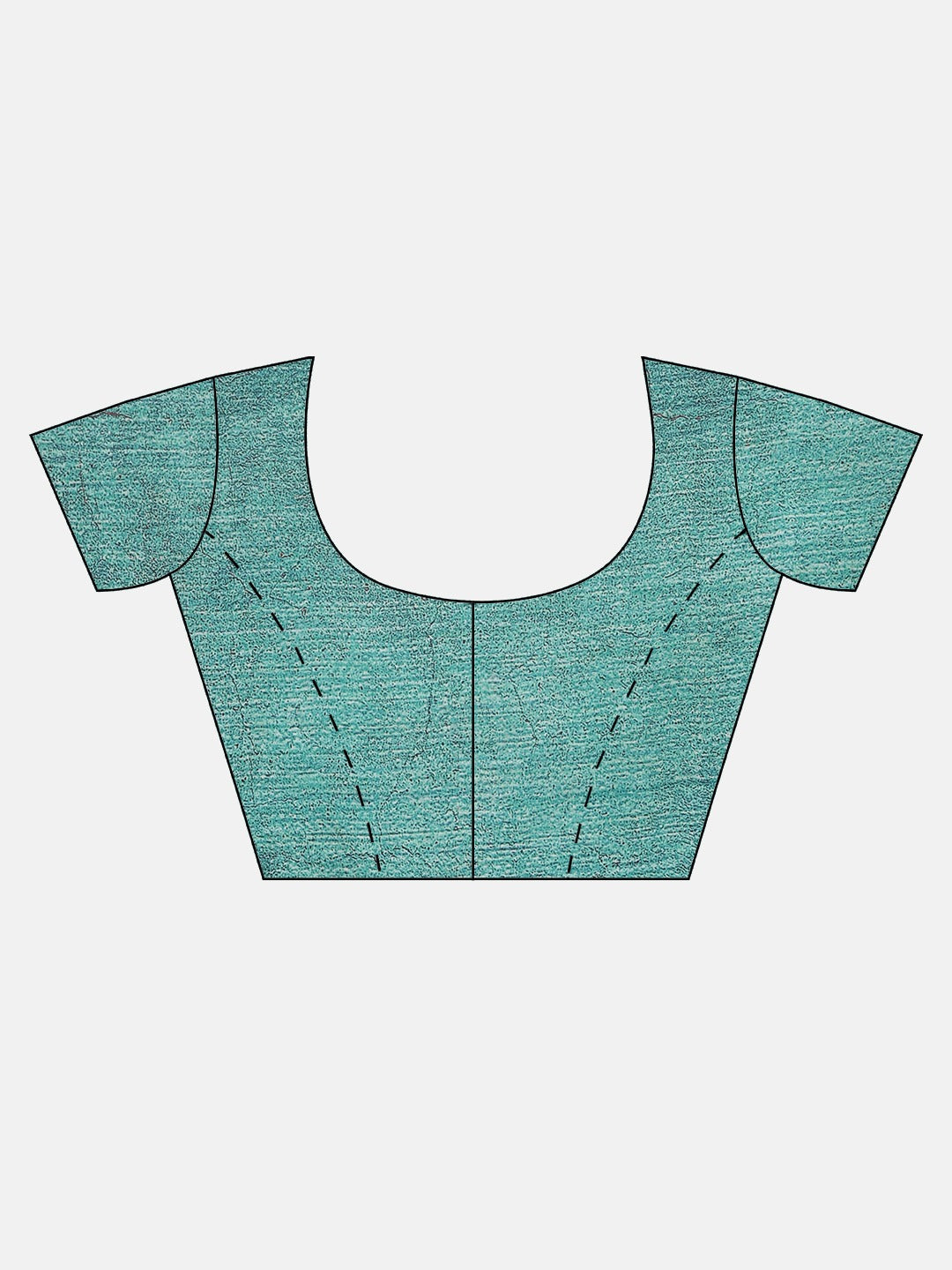 Neerus Multi crepe printed saree with blouse piece - detail view 2