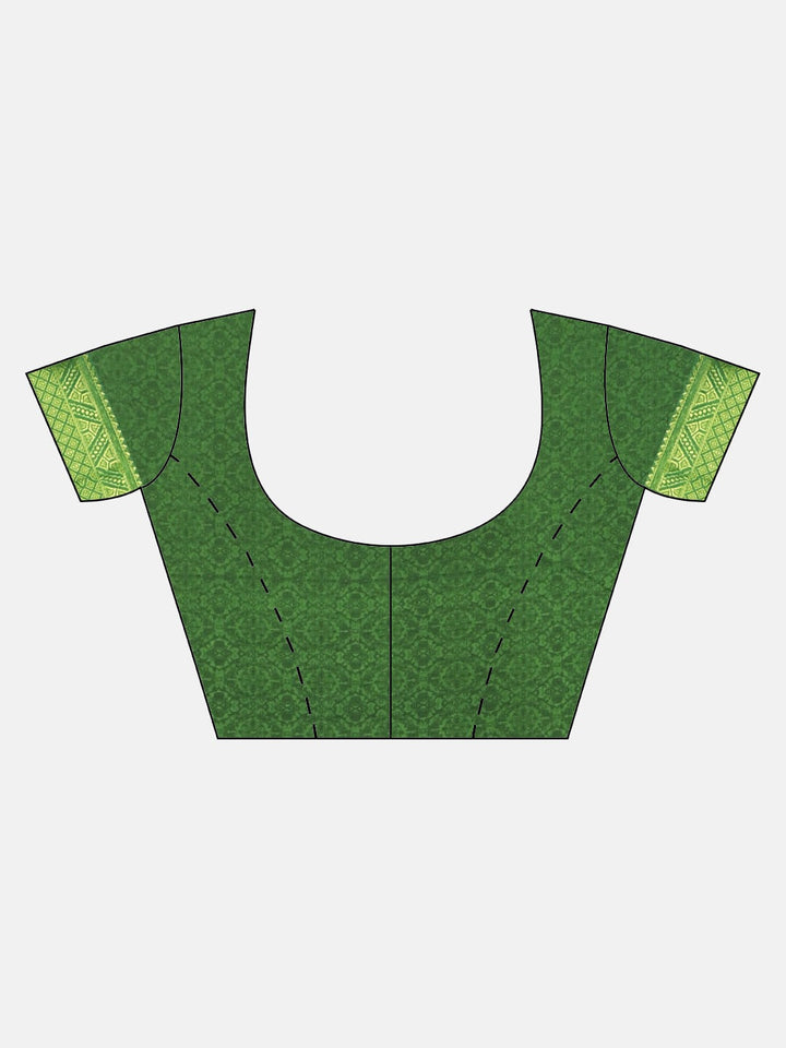 Neerus Green georgette printed saree - detail view 2