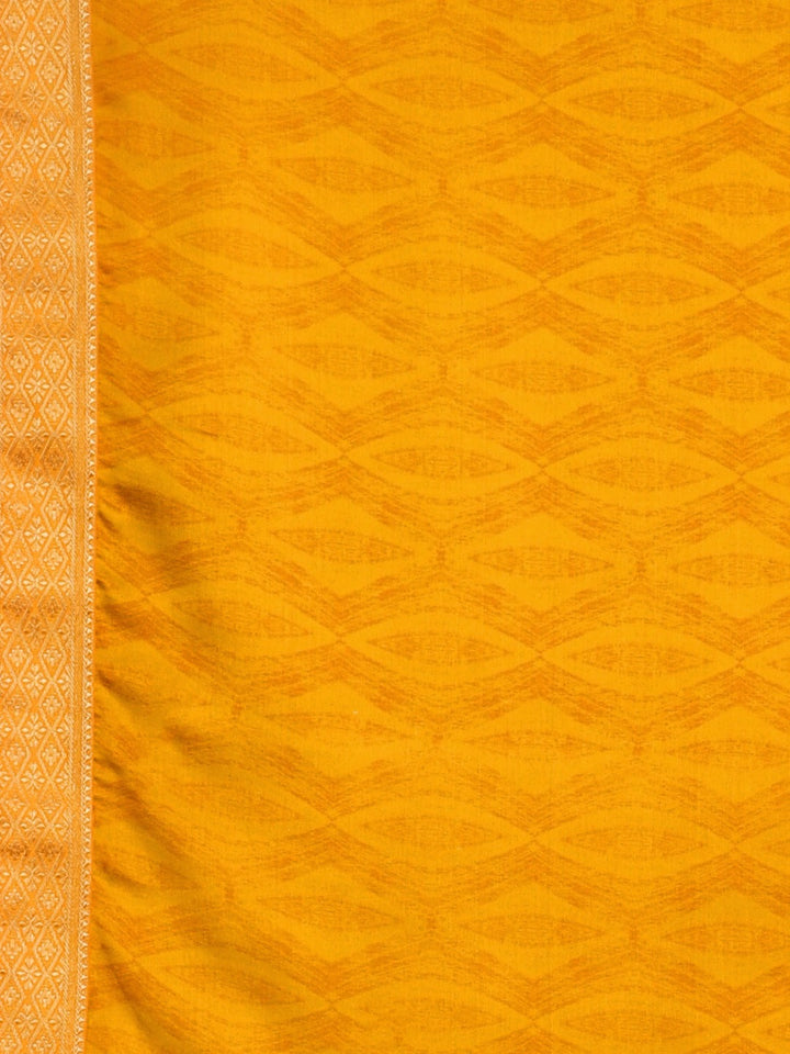 Neerus Yellow georgette printed saree with blouse - detail view 2