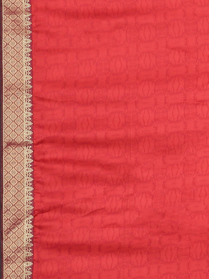 Neerus Red georgette printed saree - detail view 3