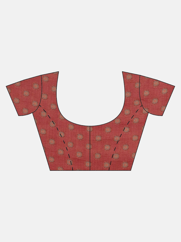 Neerus Orange georgette printed saree with blouse - detail view 2