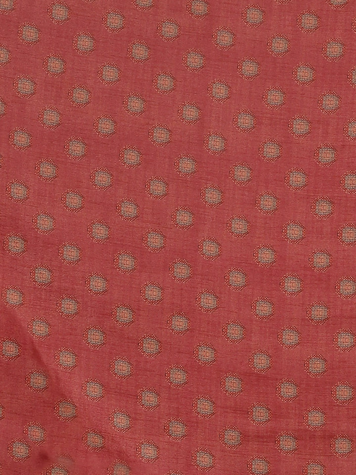 Neerus Orange georgette printed saree with blouse - detail view 3