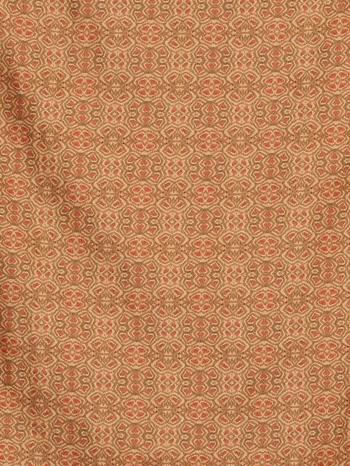 Neerus Yellow georgette printed saree - detail view 3