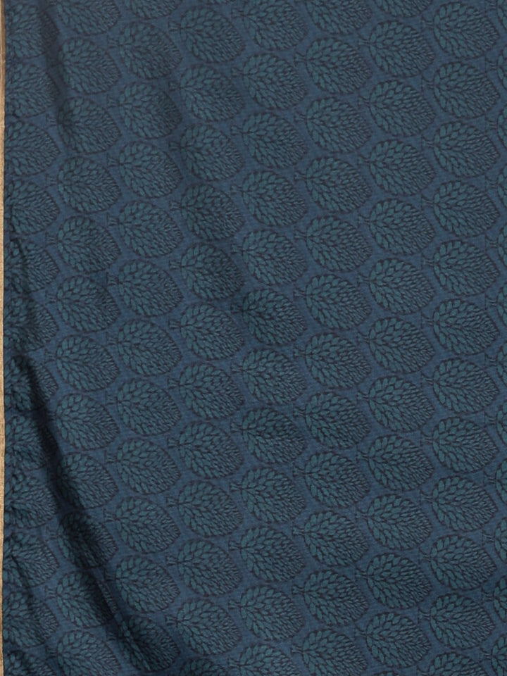 Neerus Green printed saree with blouse piece - detail view 3