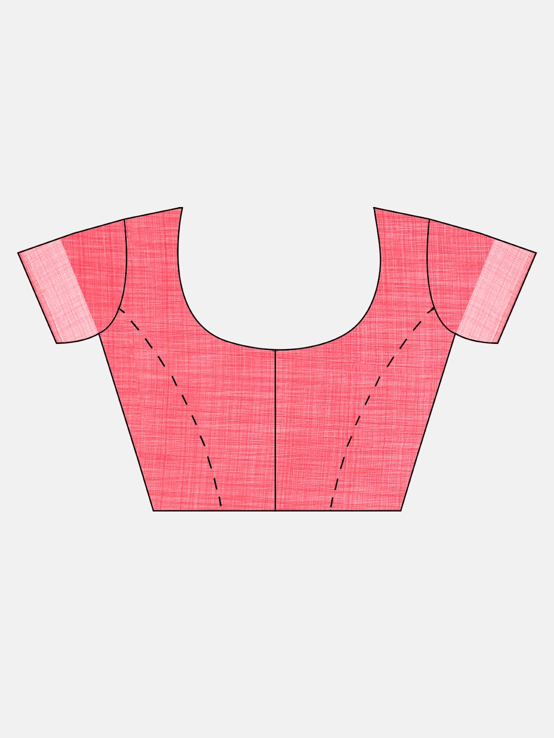 Neerus Pink georgette printed saree with blouse - detail view 2