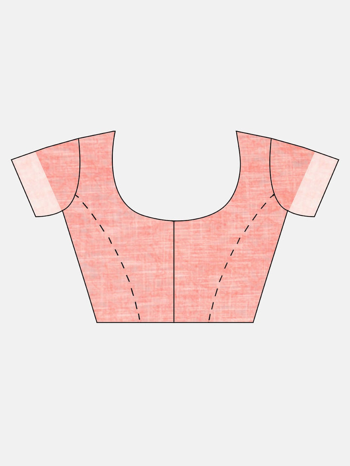 Neerus Pink georgette printed saree with blouse - detail view 2
