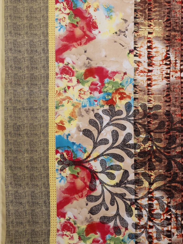 Neerus Multi georgette printed saree - detail view 1