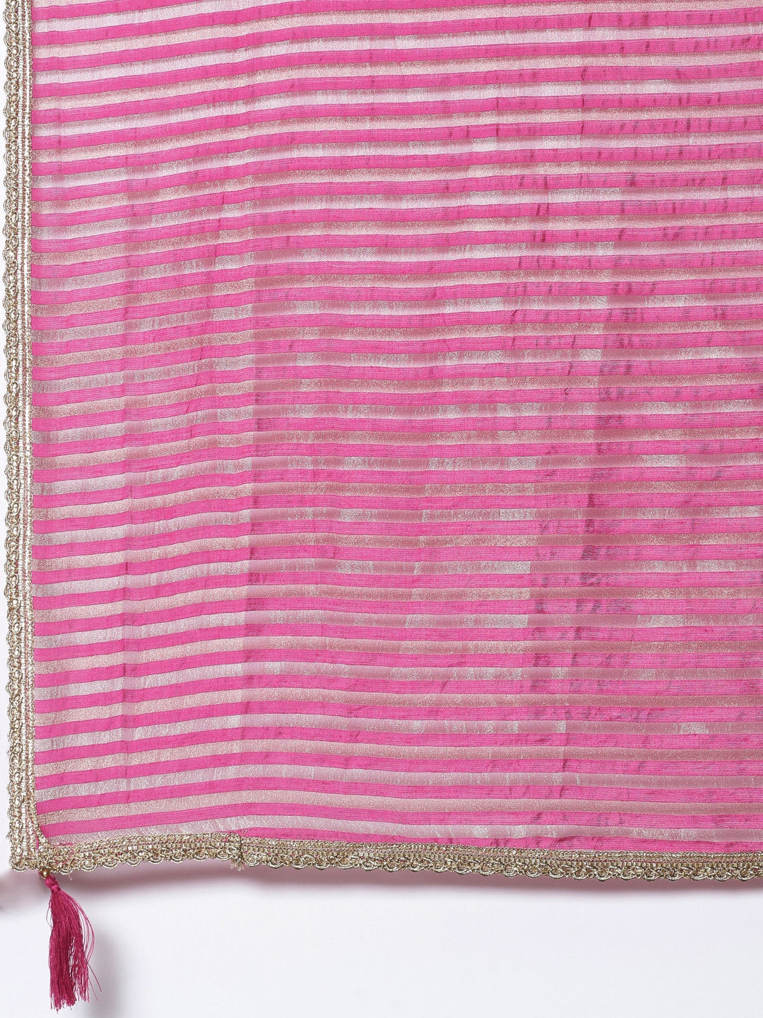 Neerus Pink tissue embroidered suit set - detail view 4
