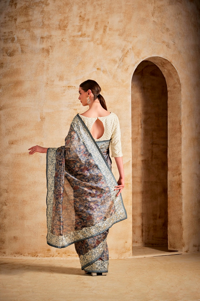 Neerus Printed silk saree - detail view 1