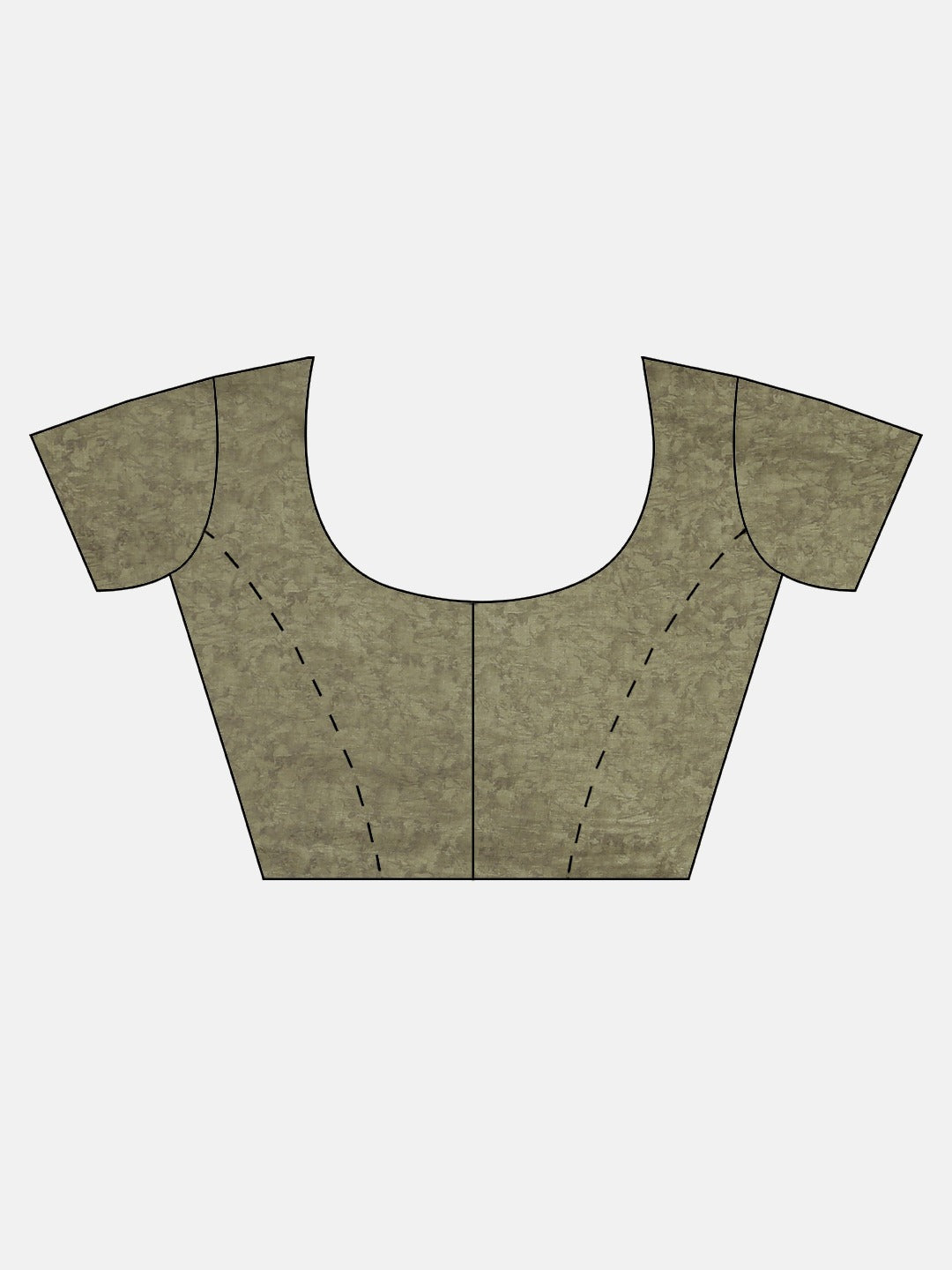 Neerus Grey printed saree with blouse piece - detail view 2