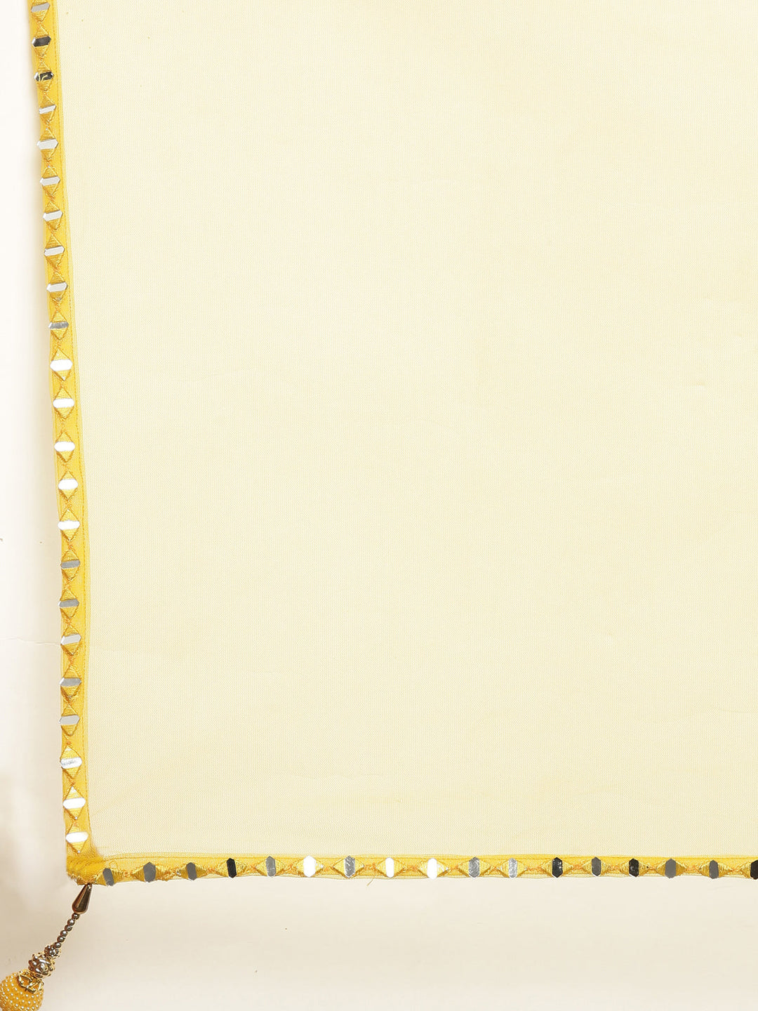 Neerus Yellow net embellished lehenga set - detail view 1