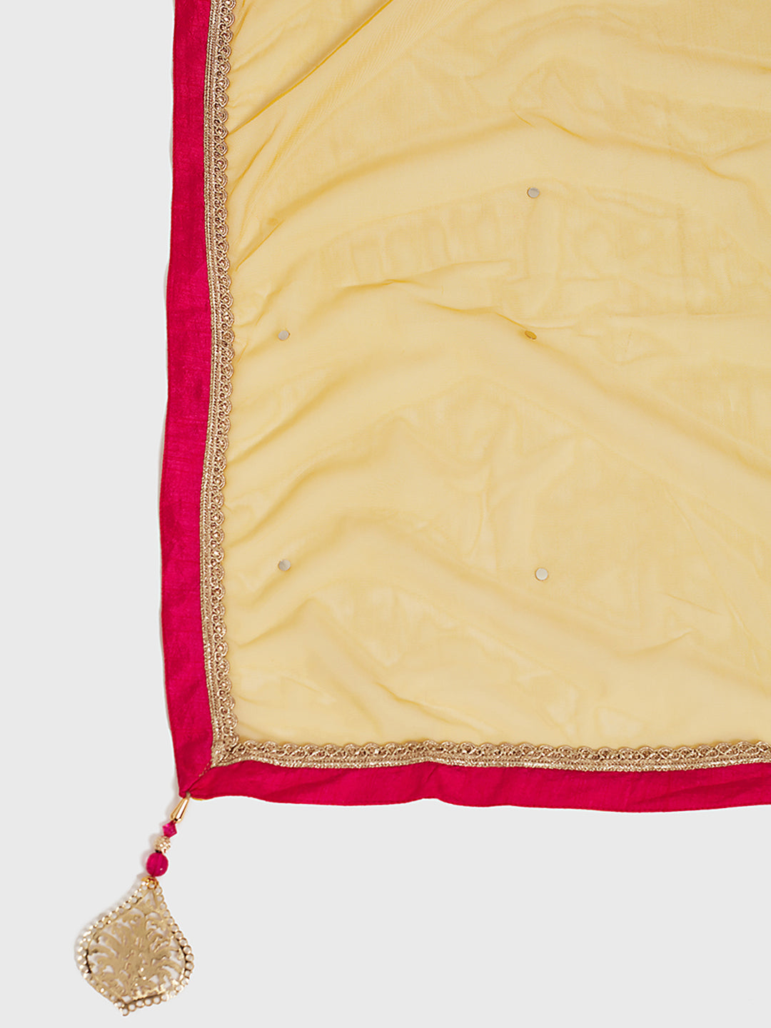 Neerus Yellow embellished anarkali sharara set - detail view 3