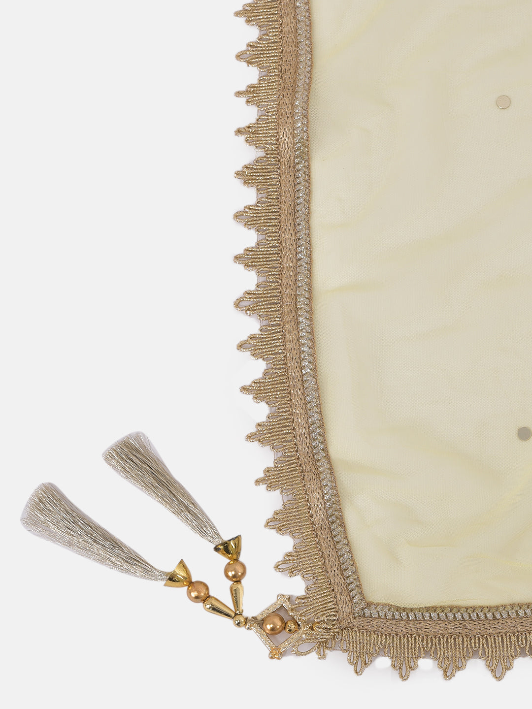 Neerus Green Embellished Zari Kurta Sharara Set - detail view 3