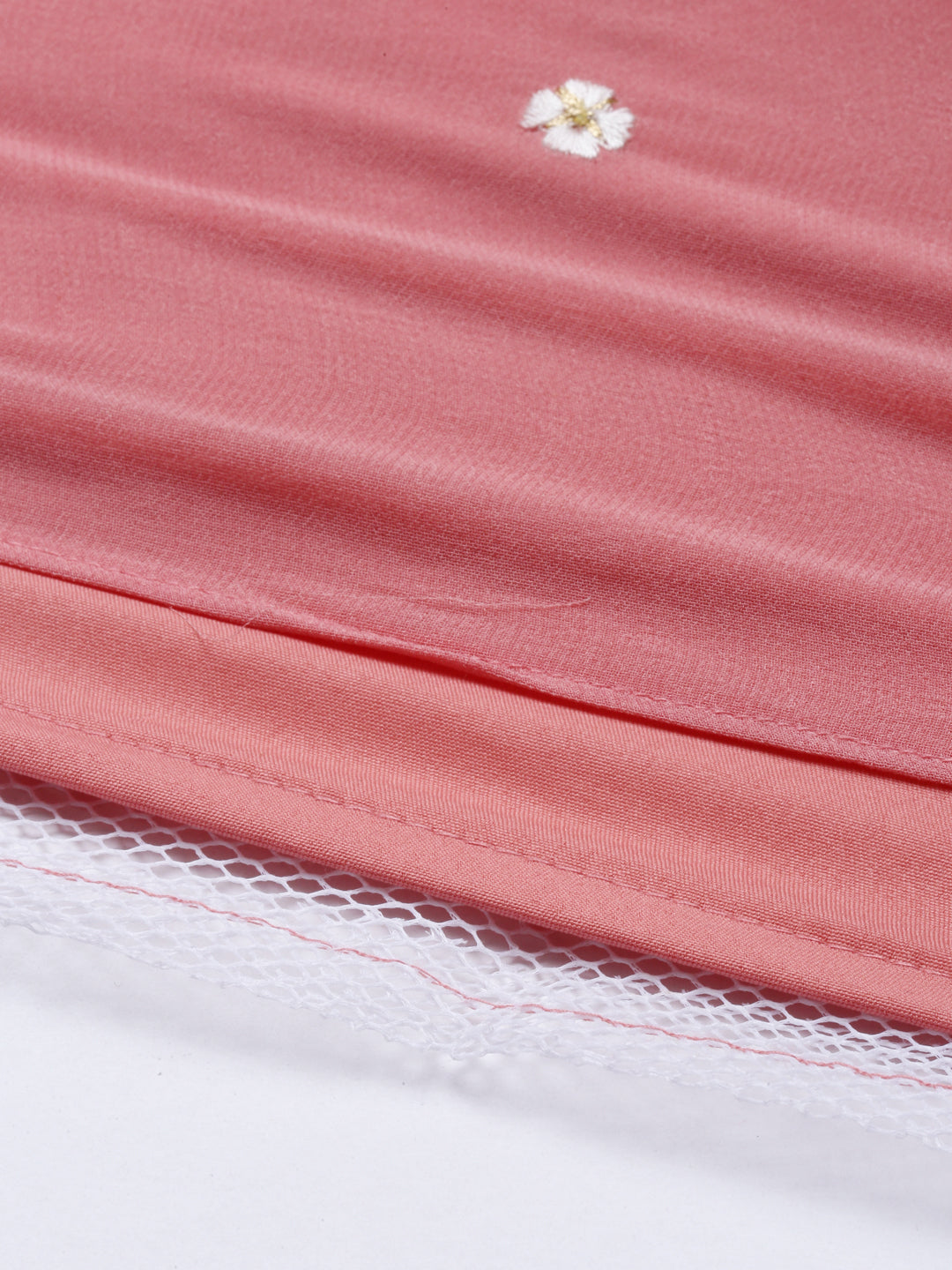 Neerus Red georgette flared lehenga set - detail view 7