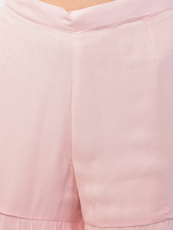Neerus Pink georgette anarkali suit set - detail view 2