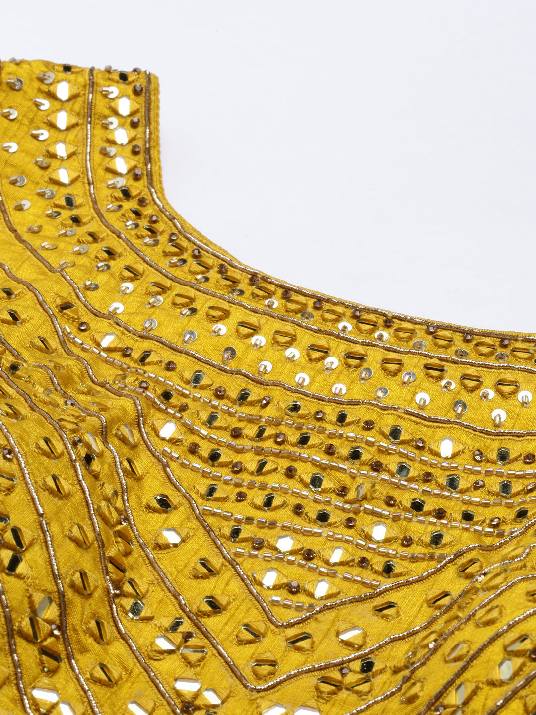 Neerus Green georgette embellished lehenga set - detail view 1