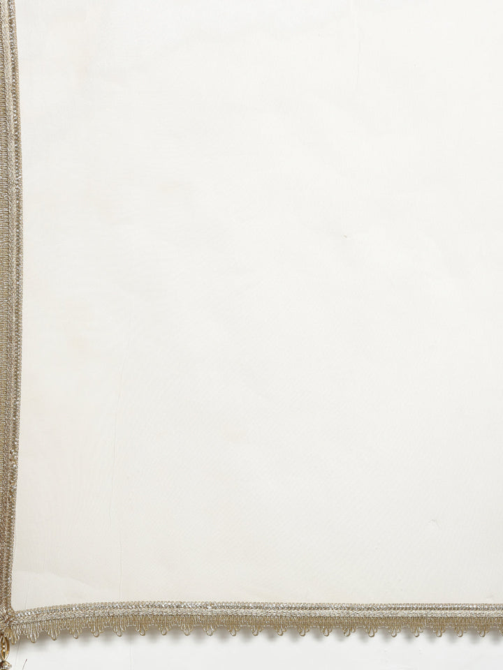 Neerus Beige georgette anarkali suit - detail view 4