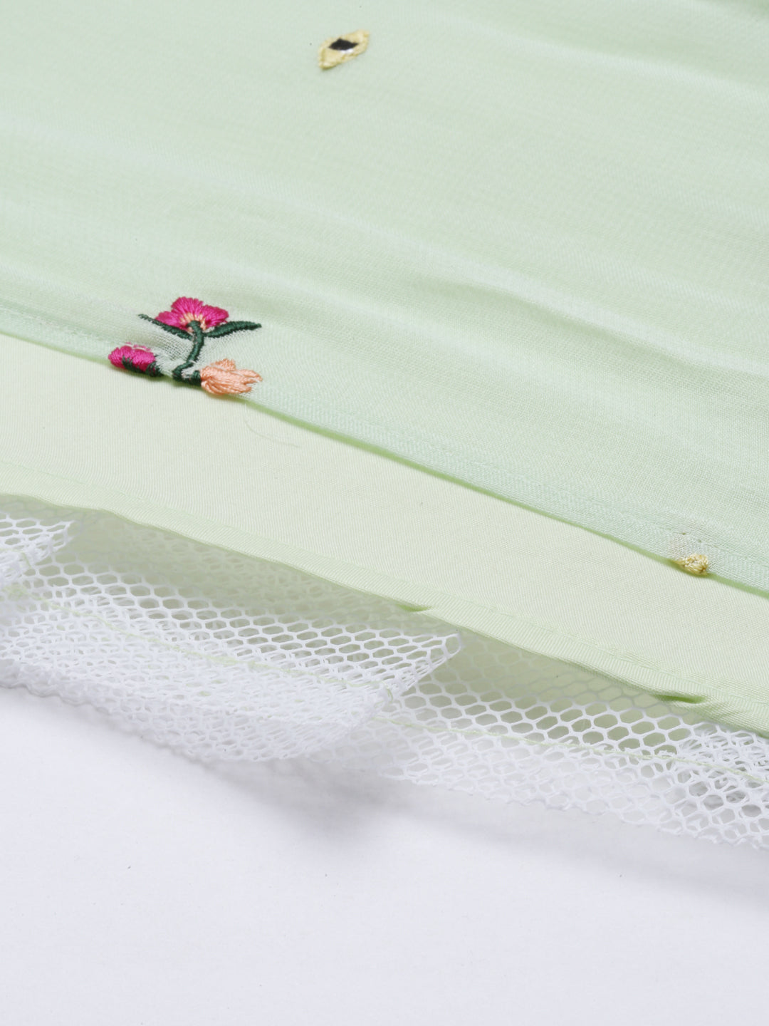 Neerus Green georgette embroidered anarkali suit - detail view 5