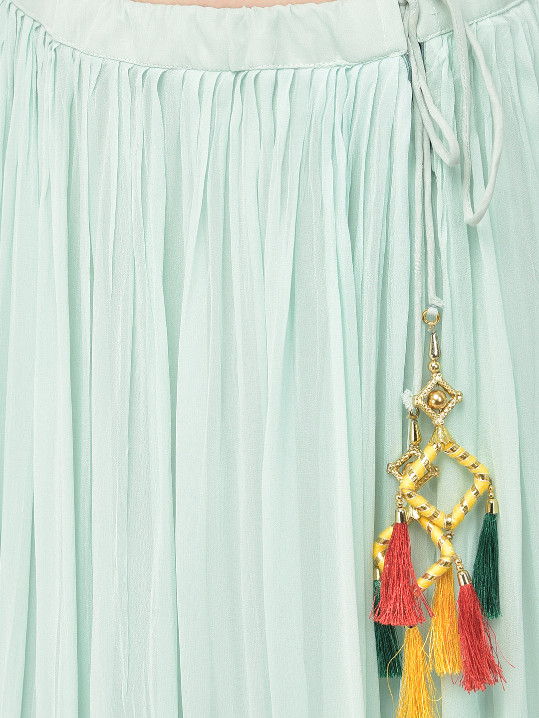 Neerus Green Georgette Embellished Suit Set - detail view 2